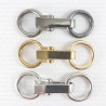 Metal clasp gold, dark nickel, silver 60mm, 1001
