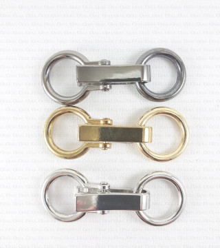 Metal clasp gold, dark nickel, silver 60mm, 1001