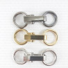 Metal clasp gold, dark nickel, silver 60mm, 1001