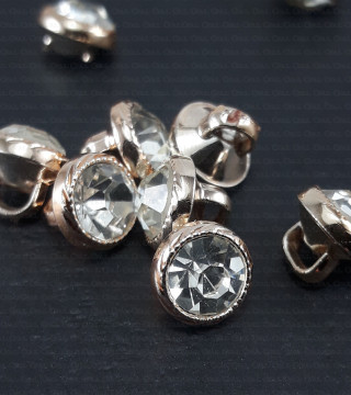 Guzik plastikowy z kamieniem  8 lub 10mm/10 lub 200szt  2672