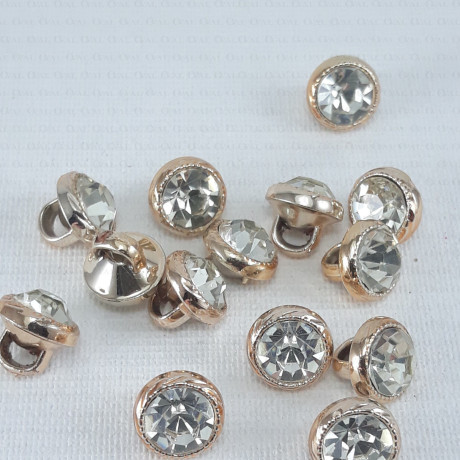 Guzik plastikowy z kamieniem  8 lub 10mm/10 lub 200szt  2672