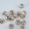 Plastic button with stone 8 or 10mm / 10 or 200 pcs 2672