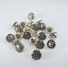 Metalised button 9mm/10 or 200 pcs 2673