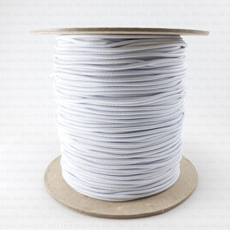 Round Elastic White and Black 2mm /100m no.528