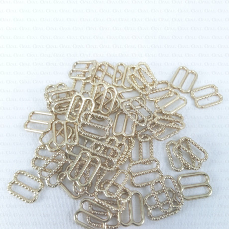 Metal adjuster 10mm / 10, 50 or 100 pcs gold 2687