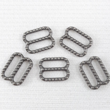 Metal adjuster 10mm / 10, 50, 100 pcs dark nickel 2691