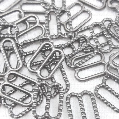 Regulator do ramiączek 10mm/10,50,100szt  ciemny nikiel 2691