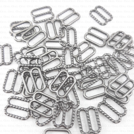 Metal adjuster 10mm / 10, 50, 100 pcs dark nickel 2691