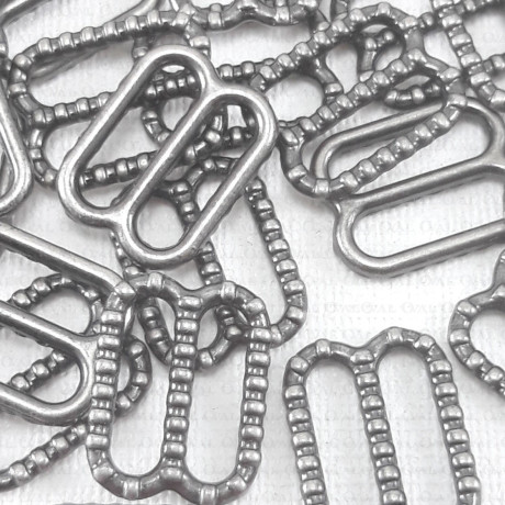 Regulator do ramiączek 10mm/10,50,100szt  ciemny nikiel 2691