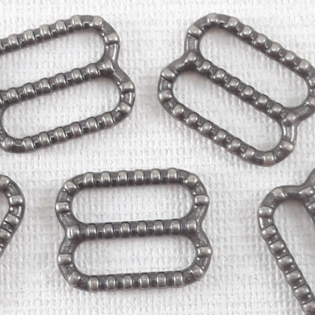 Metal adjuster 10mm / 10, 50, 100 pcs dark nickel 2691