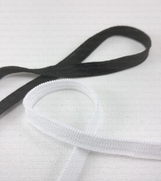 5mm/100m elastic band white, black 2693