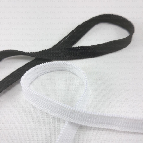 5mm/100m elastic band white, black 2693