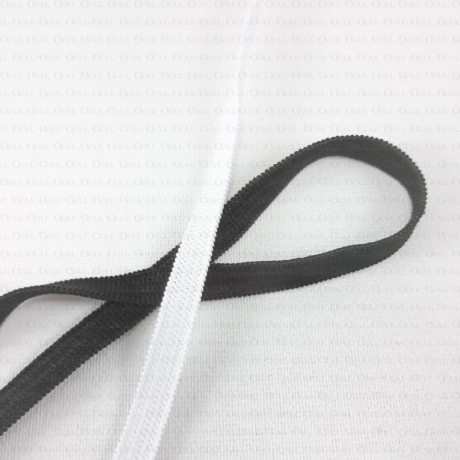 5mm/100m elastic band white, black 2693