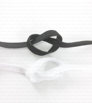 7mm/100m elastic band, white/black 2694