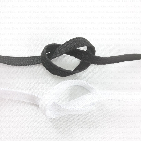 7mm/100m elastic band, white/black 2694
