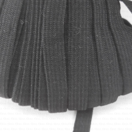 Elastic band 10mm/50m white, black 2695