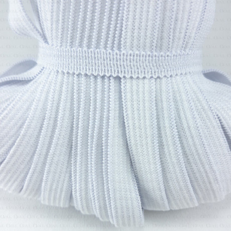 Elastic band 10mm/50m white, black 2695