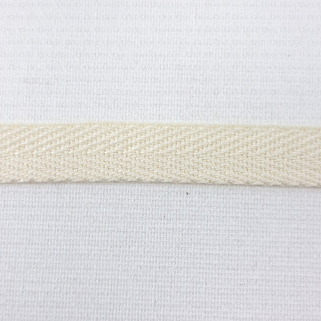 Taśma bawełniana jodełka 10mm/50m naturalna 2696