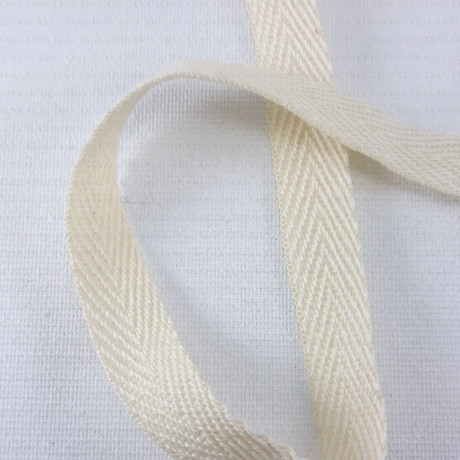 Cotton herringbone tape 10mm/50m natural 2696