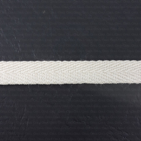 Taśma bawełniana jodełka 10mm/50m naturalna 2696