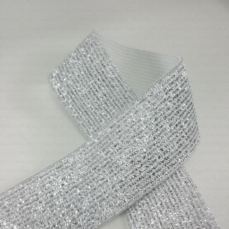 Silver elastic 15mm, 20mm, 30mm, 40mm / 1 roll 25m 1723
