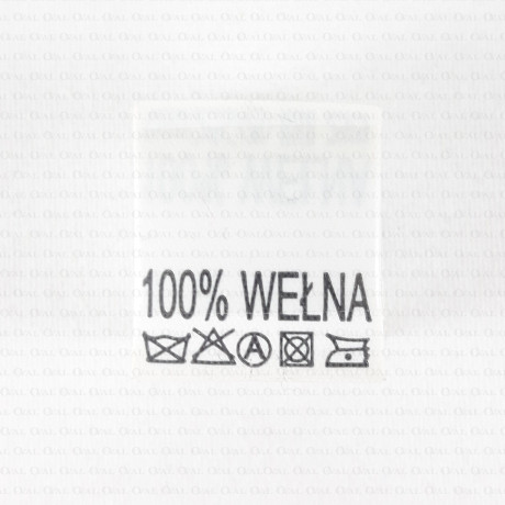 Label raw material composition, washing instructions WOOL 2726