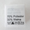 Label raw material composition, washing instructions POLYESTER 2732