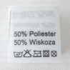 Wszywka skład surowcowy,przepis prania  POLIESTER 2733