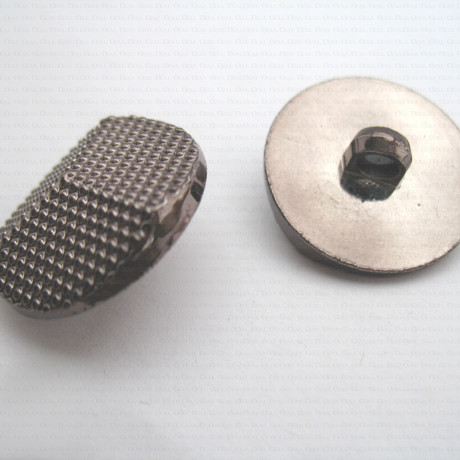 Plastic button dark nickel 25mm no. 624
