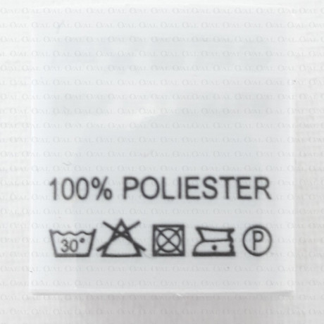 Label with raw material composition, washing instructions POLYESTER 2734