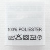 Label with raw material composition, washing instructions POLYESTER 2734
