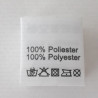 Label: raw material composition, washing instructions POLYESTER 2736