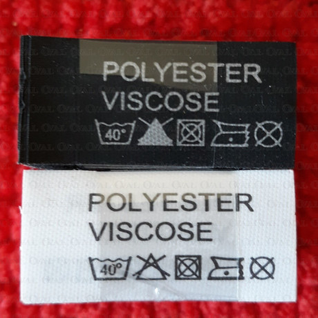 Label raw material composition, washing instructions POLYESTER 2737