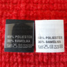 Label: raw material composition, washing instructions POLYESTER 2738