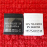 Label raw material composition, washing instructions POLYESTER 2740
