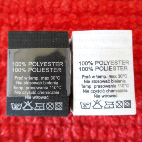 Label raw material composition, washing instruction POLYESTER 2741