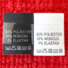 Label: raw material composition, washing instructions POLYESTER 2744