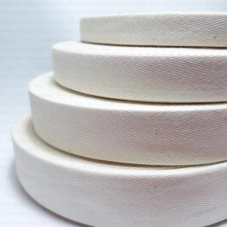 Dobra Taśma bawełniana jodełka, naturalna 50m  2746