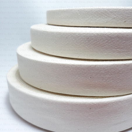 Dobra Taśma bawełniana jodełka, naturalna 50m  2746