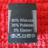 Label with raw material composition, washing instructions VISCOSE 2749