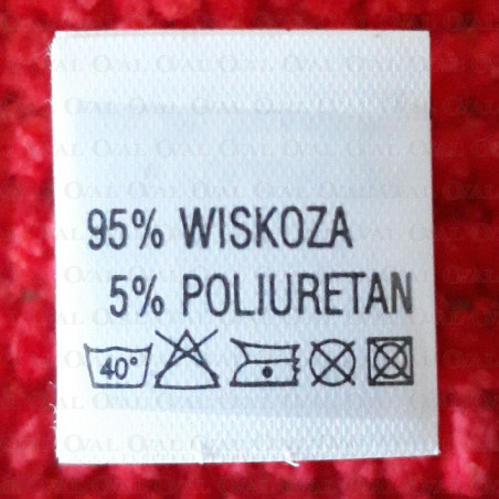Label raw material composition, washing instruction VISCOSE 2753
