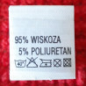 Wszywka skład surowcowy,przepis prania  POLIESTER 2735
