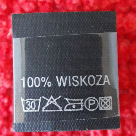 Wszywka skład surowcowy,przepis prania  WISKOZA  2754