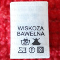 Wszywka skład surowcowy,przepis prania WISKOZA 2756