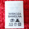 Wszywka skład surowcowy,przepis prania  WISKOZA  2756