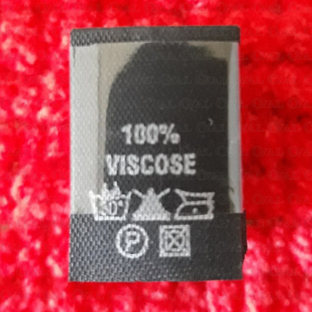 Label: raw material composition, washing instructions VISCOSE 2757