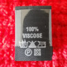 Label: raw material composition, washing instructions VISCOSE 2757
