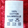 Label raw material composition, washing instructions COTTON 2775