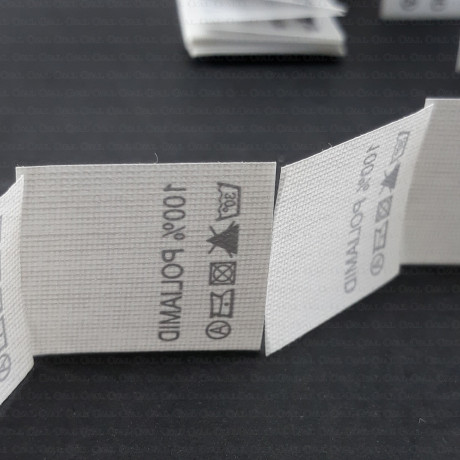 Label raw material composition, washing instructions ACRYLIC 2777