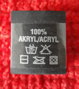 Wszywka skład surowcowy,przepis prania  BAWEŁNA 2772